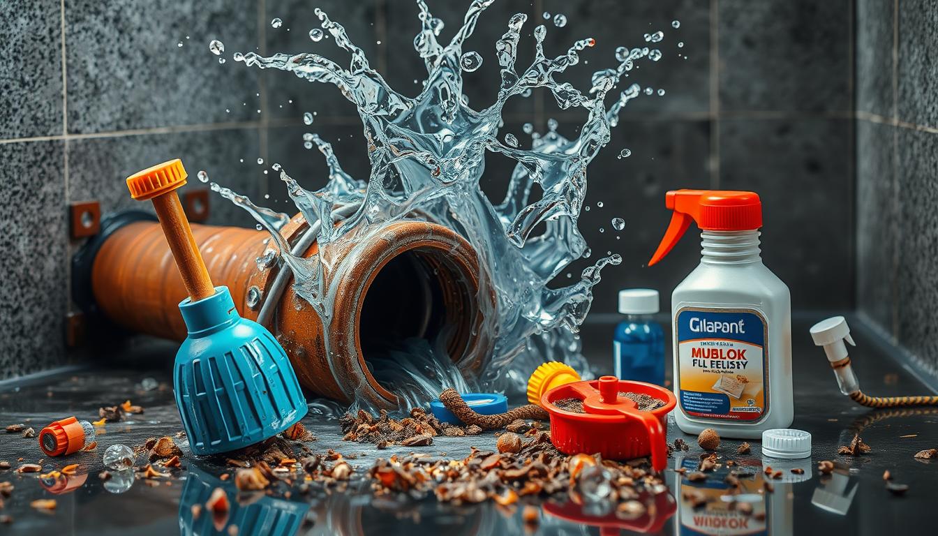 Dépannage canalisation - élimination d'un bouchon